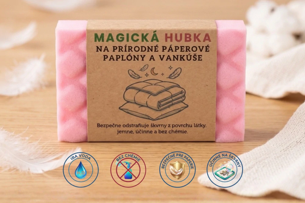 Magická čistiaca hubka na páperové paplóny a vankúše