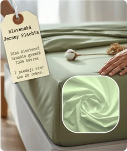 Poctivá Jersey Plachta ZELENÁ - Rôzne rozmery